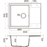 Мойка OMOIKIRI DAISEN 65T-GR Tetogranit/Leningrad grey 4993583